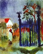 August Macke Garden Gate Spain oil painting artist